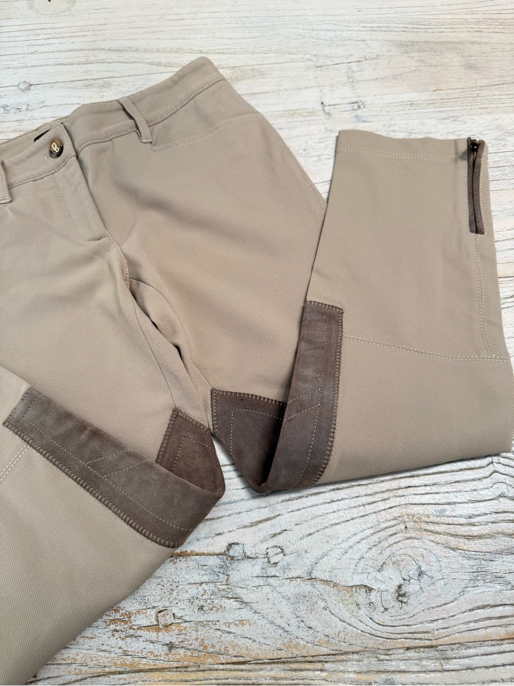 Dolce & Gabbana Riding Pants Equestrian Beige Tan Stretch Cropped size 46 - Picture 12 of 13